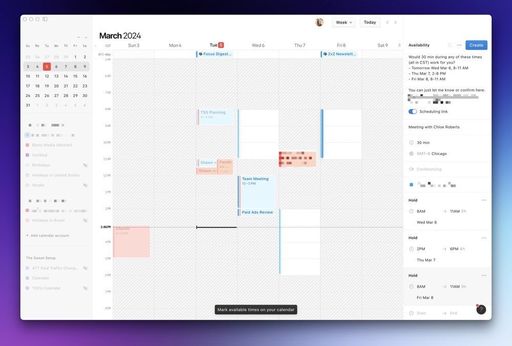 Appointments with Notion